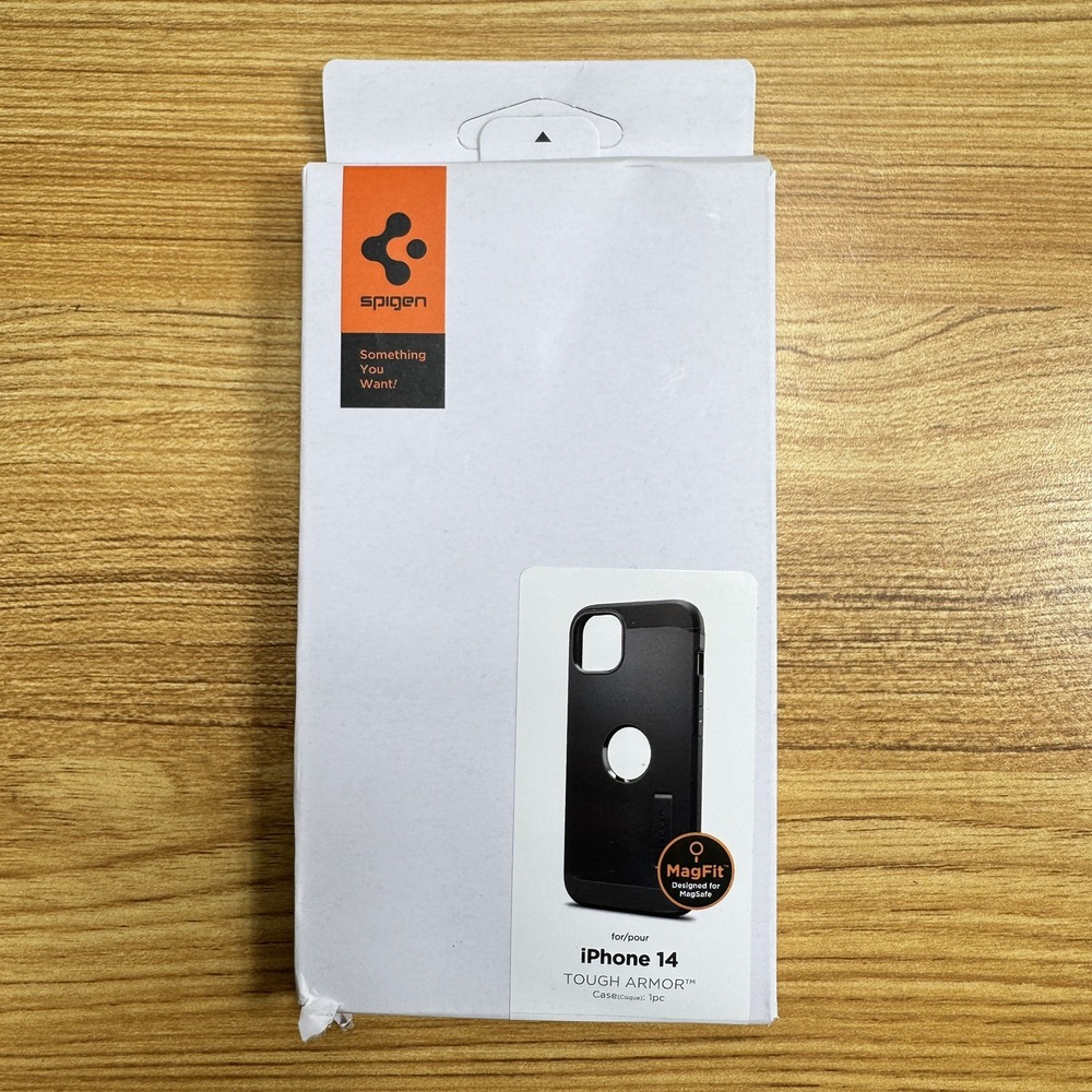 Spigen Apple iPhone‎ 14 Case [Tough Armor] Mag Fit Kickstand Black ACS05062
